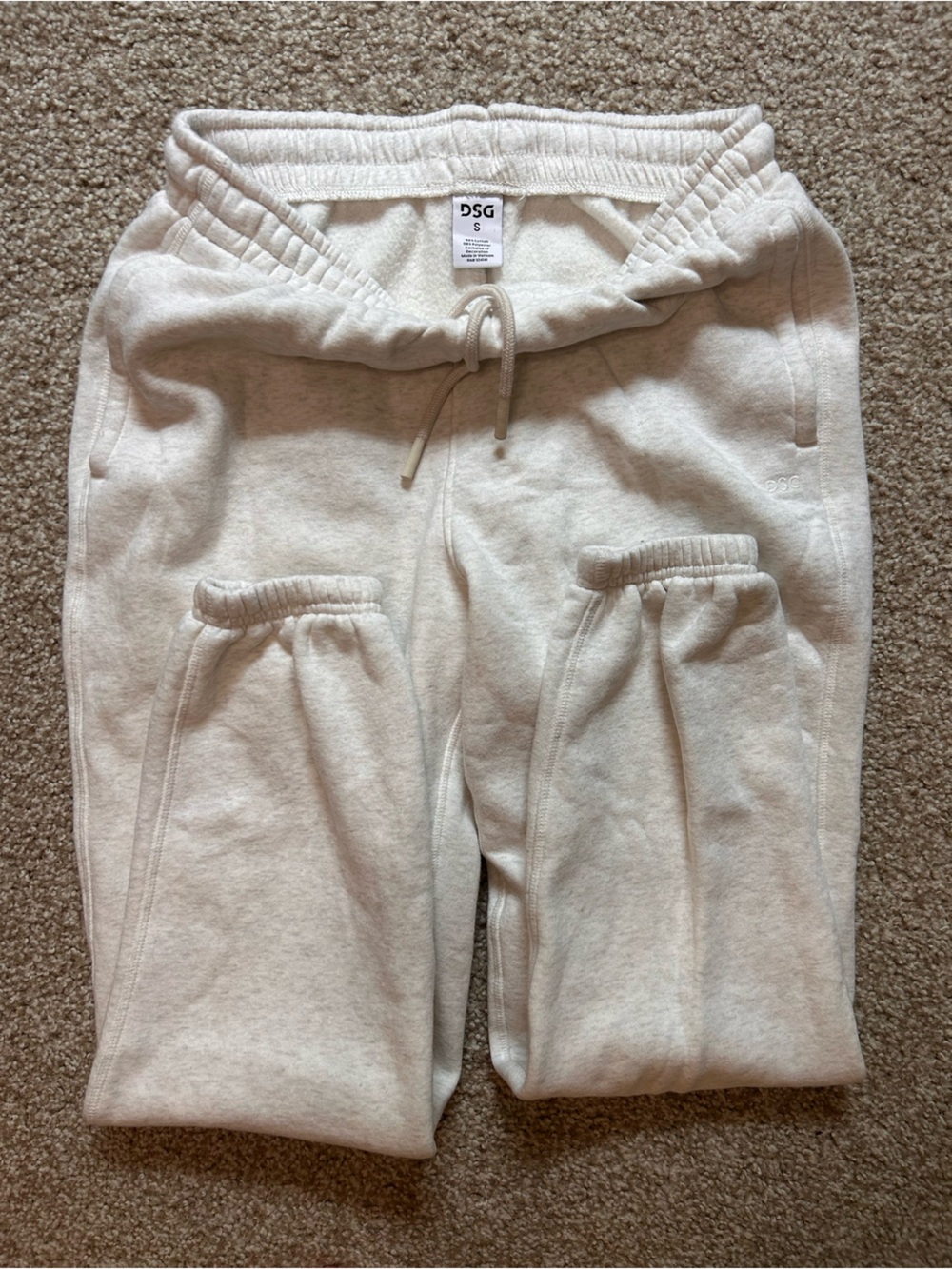 DSG Men's Light Cream Jogger Sweatpants